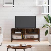Tv-bord 100x35x45 cm konstrueret træ røget egetræsfarve