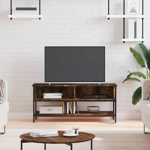 Tv-bord 100x35x45 cm konstrueret træ røget egetræsfarve