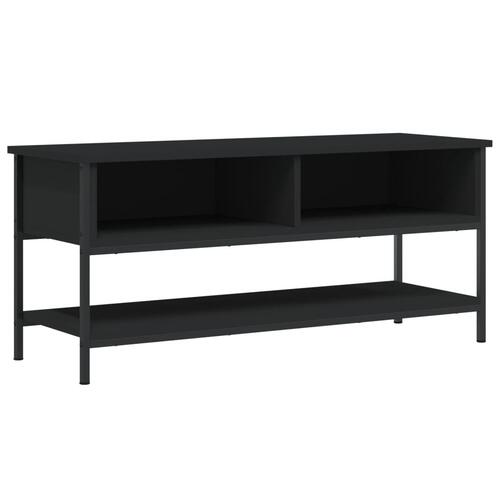 Tv-bord 100x35x45 cm konstrueret træ sort