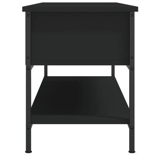 Tv-bord 100x35x45 cm konstrueret træ sort
