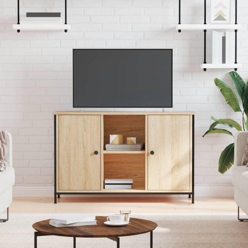 Tv-bord 100x35x65 cm konstrueret træ sonoma-eg