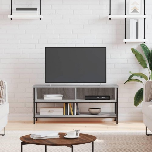 Tv-bord i konstrueret træ - 100×35×45 cm, grå sonoma-eg