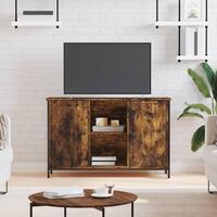 Tv-bord 100x35x65 cm konstrueret træ røget egetræsfarve