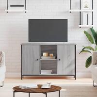Tv-bord 100x35x65 cm konstrueret træ grå sonoma-eg