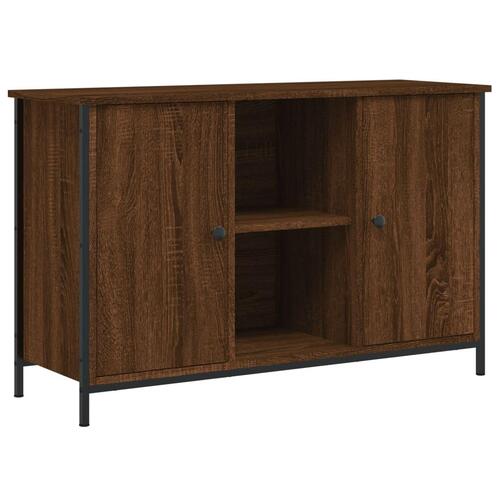 Tv-bord 100x35x65 cm konstrueret træ brun egetræsfarve