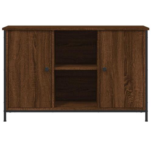 Tv-bord 100x35x65 cm konstrueret træ brun egetræsfarve