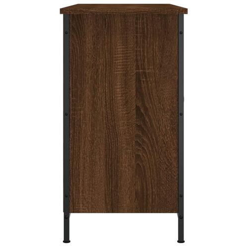 Tv-bord 100x35x65 cm konstrueret træ brun egetræsfarve