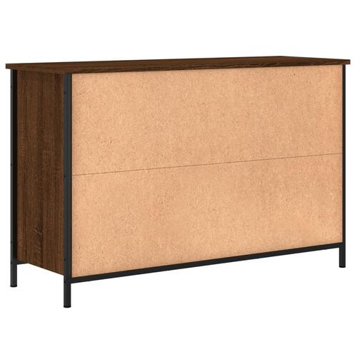 Tv-bord 100x35x65 cm konstrueret træ brun egetræsfarve