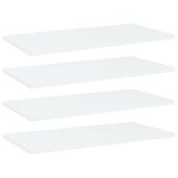 Boghylder 4 stk. 60x30x1,5 cm konstrueret træ hvid