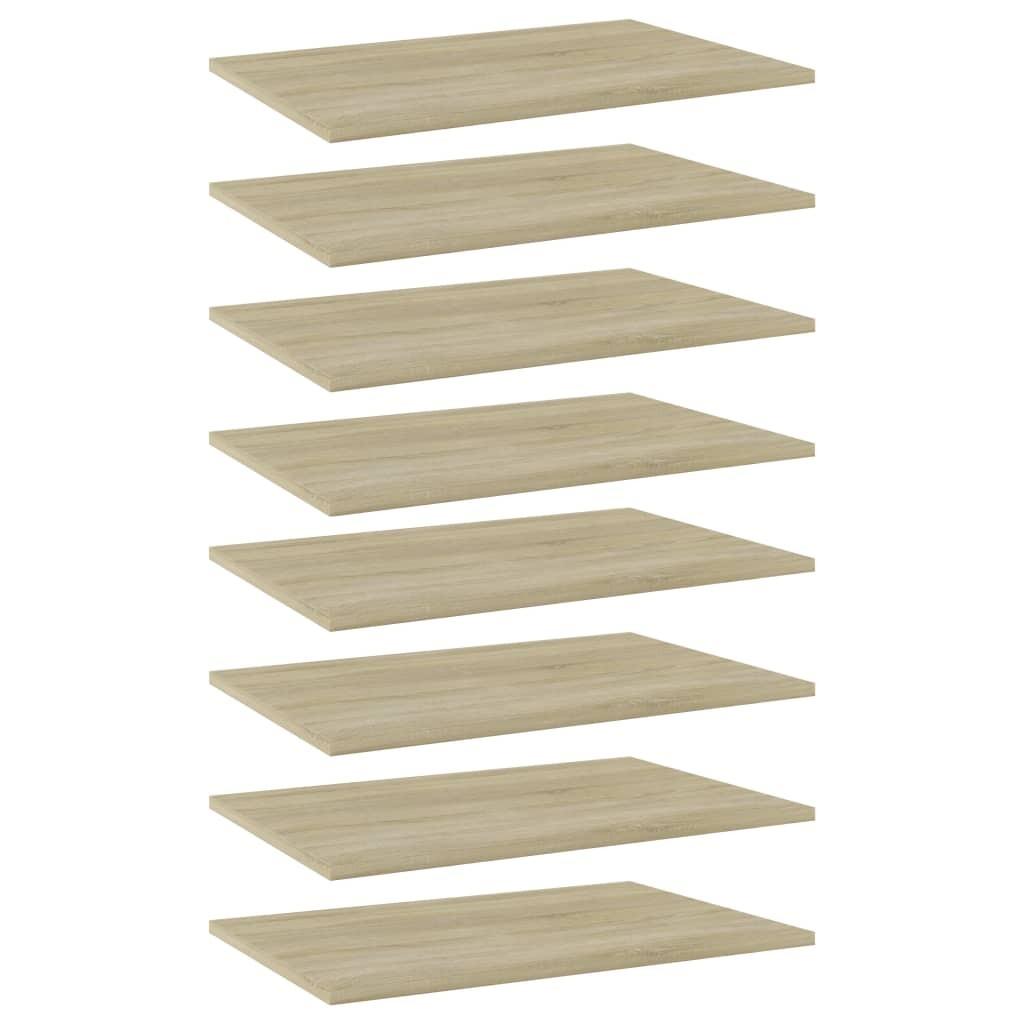 Boghylder 8 stk. 60 x 40 x 1,5 cm i konstrueret træ sonoma-eg billede