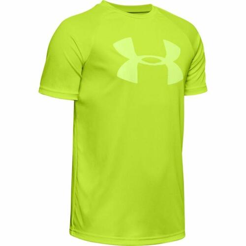 Kortærmet T-shirt til Børn Under Armour Tech Big Logo Gul 10-12 år