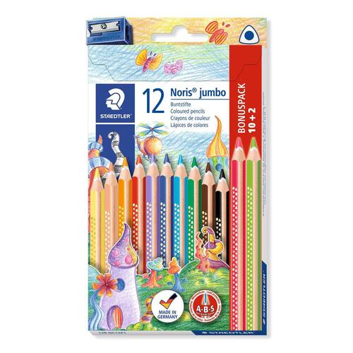 Farveblyanter Staedtler NC12P1 Multifarvet Hvid (OUTLET A)