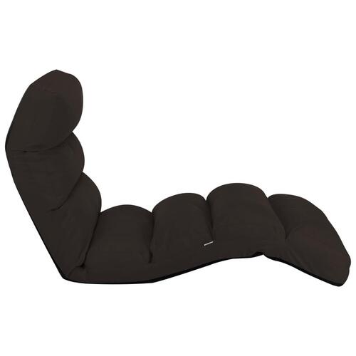 Foldbar gulvstol kunstlæder brun
