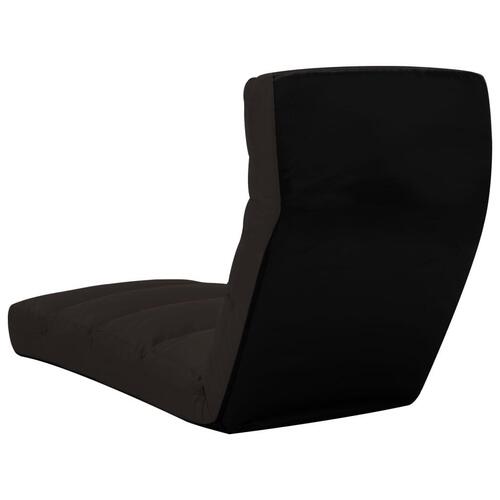 Foldbar gulvstol kunstlæder brun