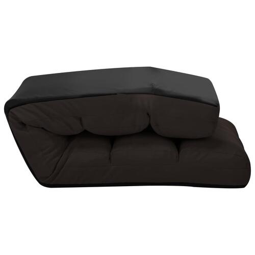 Foldbar gulvstol kunstlæder brun