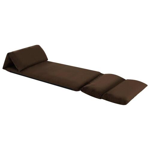 Foldbar gulvstol mikrofiber brun