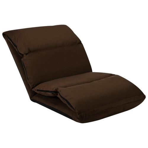 Foldbar gulvstol mikrofiber brun