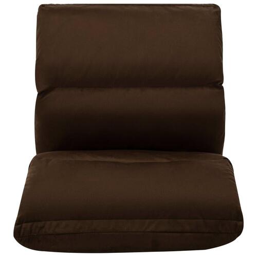Foldbar gulvstol mikrofiber brun