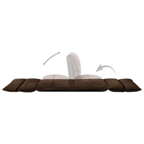 Foldbar gulvstol mikrofiber brun
