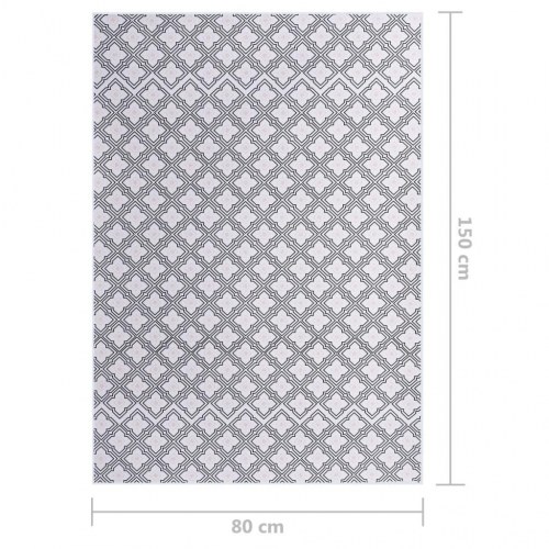Gulvtæppe med tryk 80x150 cm stof flerfarvet