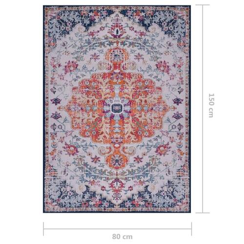 Gulvtæppe med tryk 80x150 cm stof flerfarvet