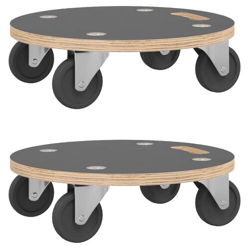 Møbelhunde 2 stk. Ø38x11,5 cm 250 kg rund