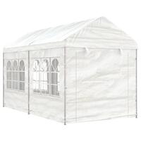 Pavillon med tag 4,46x2,28x2,69 m polyethylen hvid