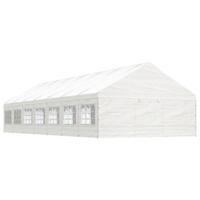 Pavillon med tag 15,61x5,88x3,75 m polyethylen hvid
