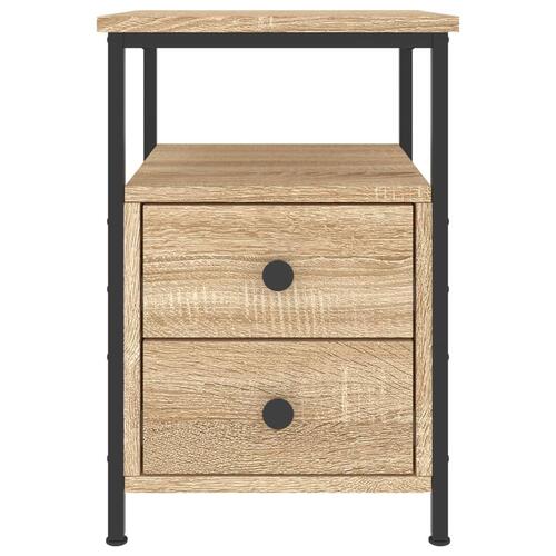 Sengebord 34x35,5x50 cm konstrueret træ sonoma-eg