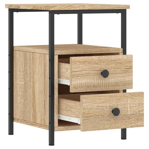Sengebord 34x35,5x50 cm konstrueret træ sonoma-eg