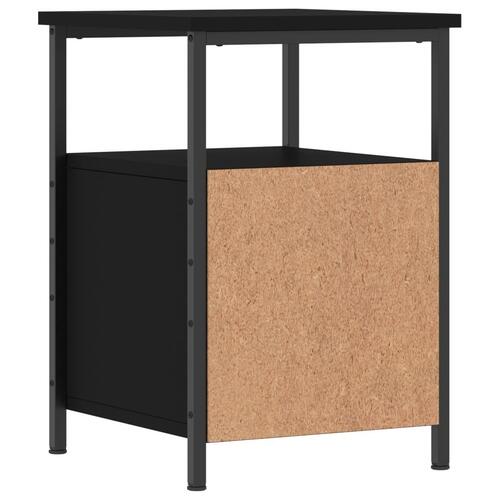 Sengebord 34x35,5x50 cm konstrueret træ sort