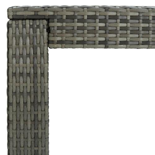 Barbord til haven 140,5x60,5x110,5 cm polyrattan grå