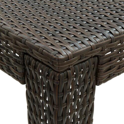 Barbord til haven 140,5x60,5x110,5 cm polyrattan brun