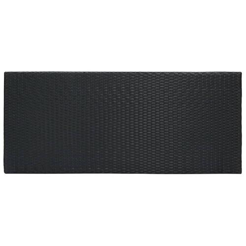 Barbord til haven 140,5x60,5x110,5 cm polyrattan sort