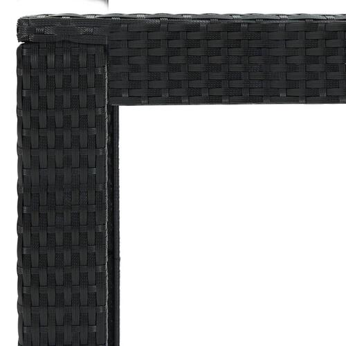 Barbord til haven 140,5x60,5x110,5 cm polyrattan sort