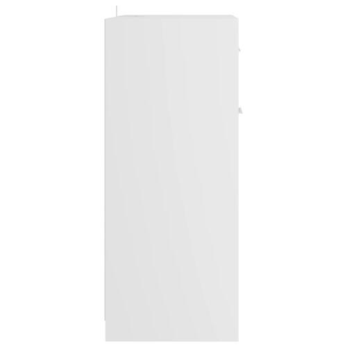 Badeværelsesskab 60x33x80 cm konstrueret træ hvid