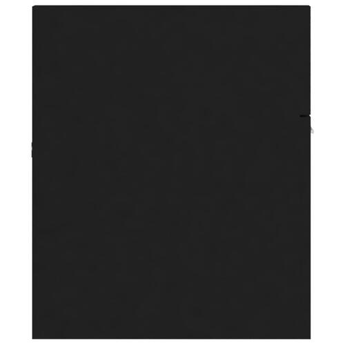 Badeværelsesmøbelsæt 2 dele spånplade sort