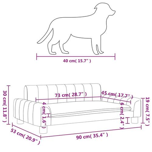 Hundeseng 90x53x30 cm kunstlæder sort