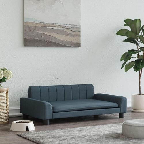 Hundeseng 90x53x30 cm stof mørkegrå