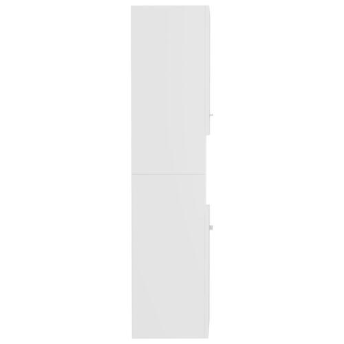 Badeværelsesskab 30x30x130 cm konstrueret træ hvid
