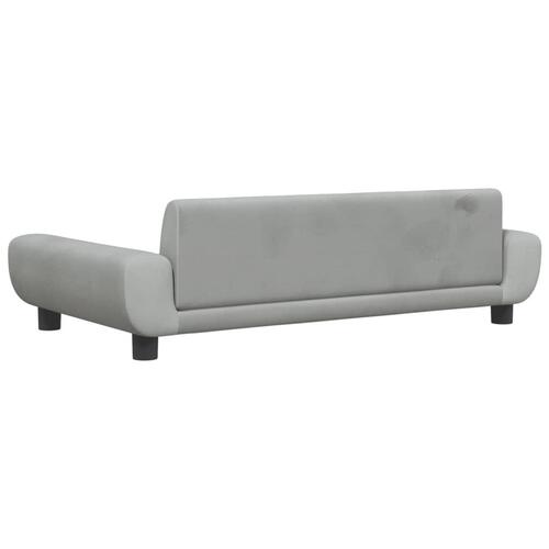 Hundeseng 100x54x33 cm velour lysegrå