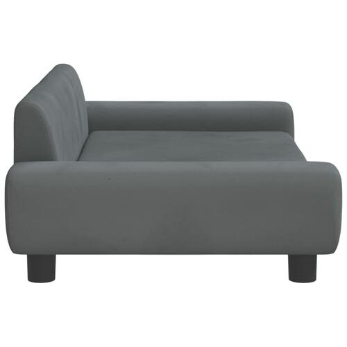 Hundeseng 100x54x33 cm velour mørkegrå