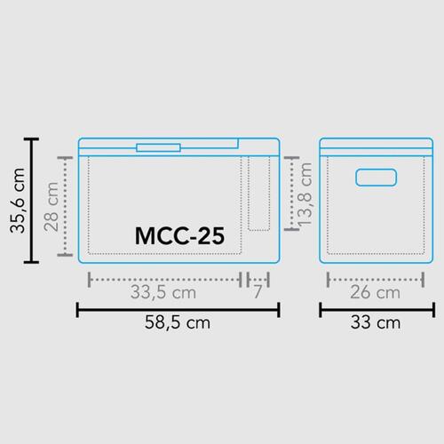 Mestic kompressorkøleboks MCC-25 25 l sort