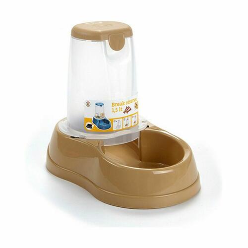 Hund Feeder Stefanplast Beige Plastik 1,5 L 18,5 x 22,5 x 29 cm (8 enheder)