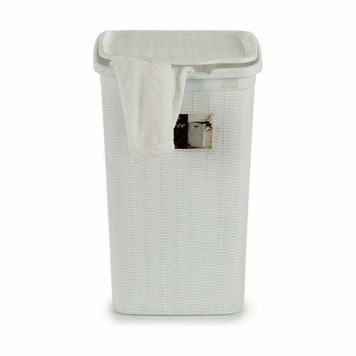 Vasketøjskurv Stefanplast Elegance Hvid Plastik 50 L 36,5 x 54,5 x 38 cm (6 enheder)