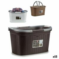 Vasketøjskurv Stefanplast Elegance Plastik 35 L 57,5 x 29 x 36,5 cm (15 enheder)