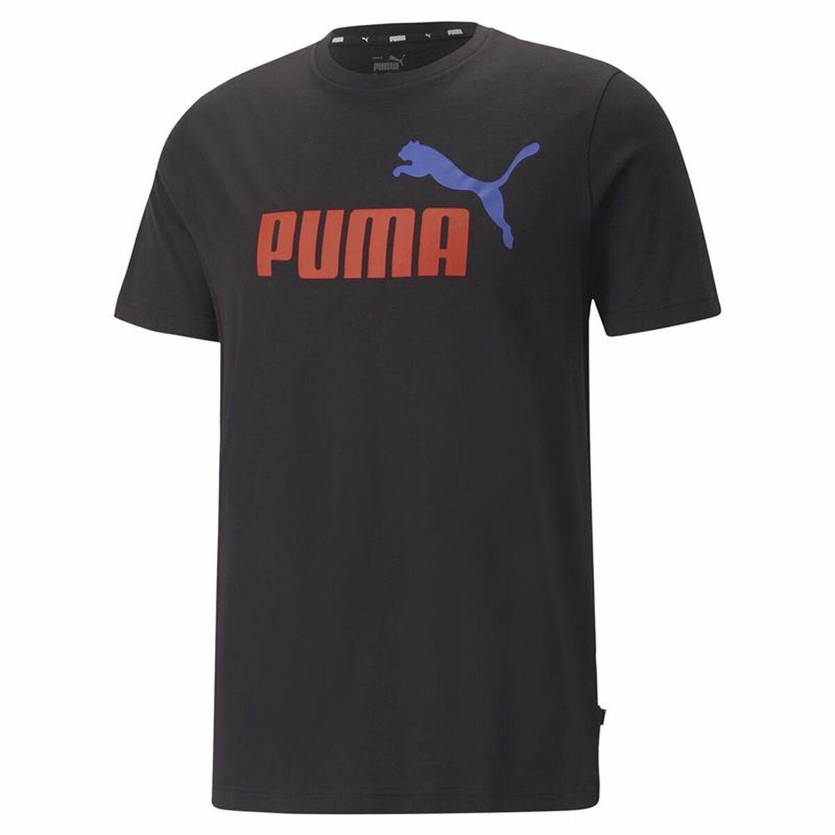 Kortærmet T-shirt til Mænd Puma Essentials + 2 Col Logo Sort M