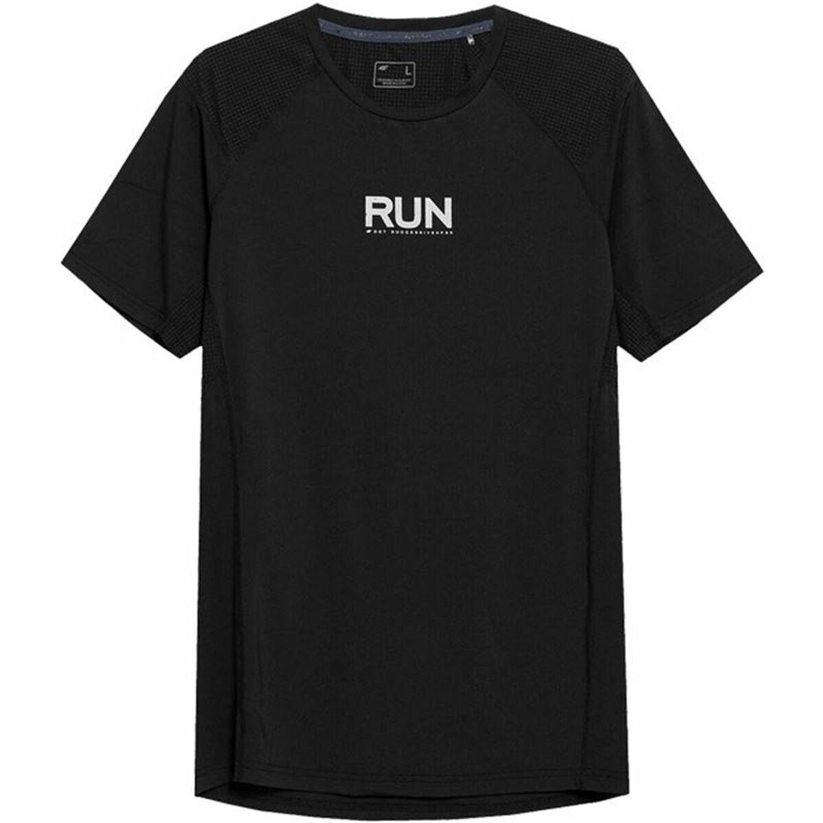 Kortærmet T-shirt til Mænd 4F Run Sort M