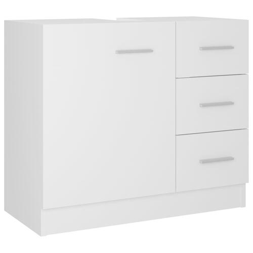 Underskab til håndvask 63x30x54 cm konstrueret træ hvid