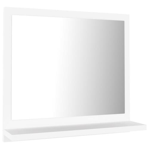Badeværelsesspejl 40x10,5x37 cm konstrueret træ hvid